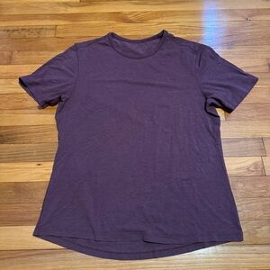 men’s purple t shirt with back logo